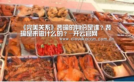 《完美关系》裴瑜的身份是谁?裴瑜是来做什么的?-开云官网(图3) 开云体育官网