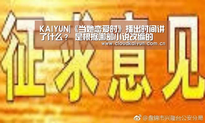 KAIYUN|《当她恋爱时》播出时间讲了什么? 是根据哪部小说改编的(图1) 开云官网